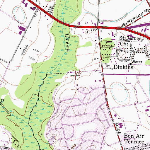 Topographic Map of Wesmark Ambulatory Surgery Center, SC