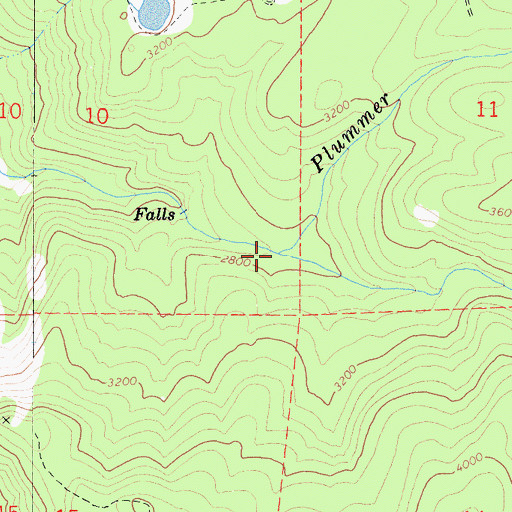 Topographic Map of Naufus Creek, CA