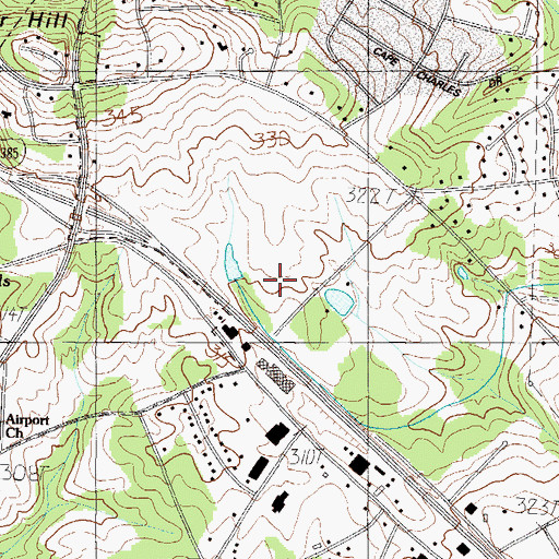 Topographic Map of Greenville Health System Patewood Memorial Hospital, SC