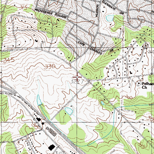 Topographic Map of Greenville Hospital System Patewood Outpatient Surgery Center, SC