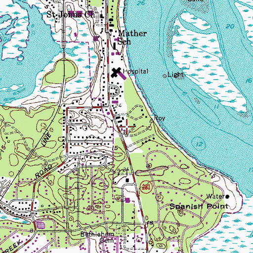 Topographic Map of Beaufort Memorial Ambulatory Surgery Center, SC