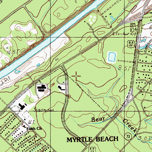 Topographic Map of Grande Dunes Surgery Center, SC