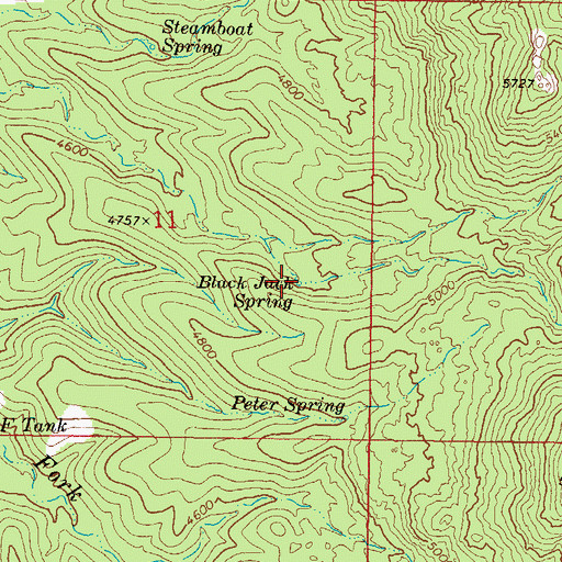 Topographic Map of Black Jack Spring, AZ