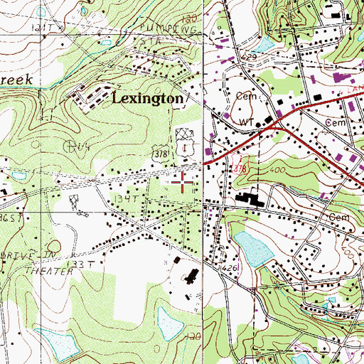 Topographic Map of Lexington Medical Center, SC