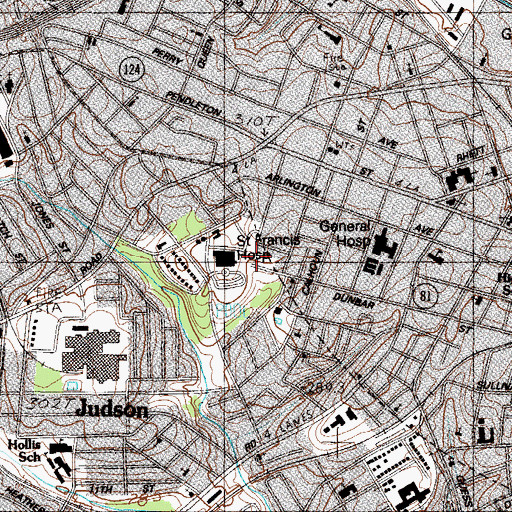 Topographic Map of Greenville Endoscopy Center - Saint Francis, SC