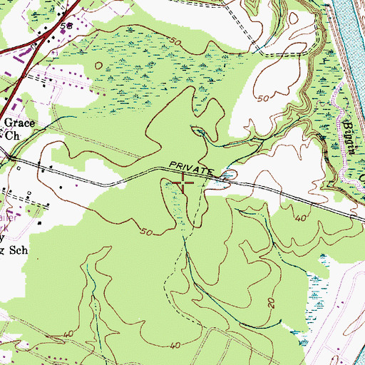 Topographic Map of Roper Hospital Berkeley, SC
