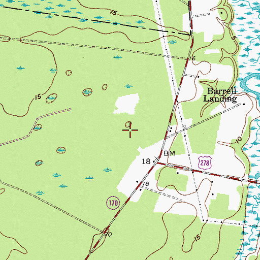 Topographic Map of Bluffton - Okatie Outpatient Center, SC