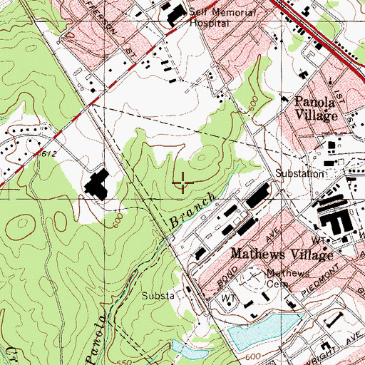 Topographic Map of Greenwood Regional Rehabilitation Hospital, SC