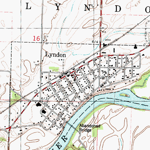 Topographic Map of Prophetstown Fire Station, IL