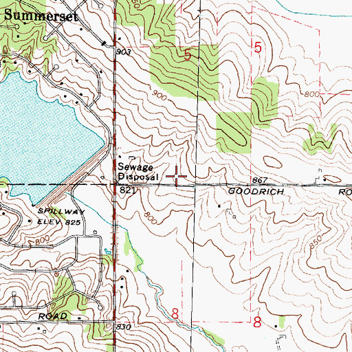 Topographic Map of Winnebago County Fire Protection District 1 Station 3, IL