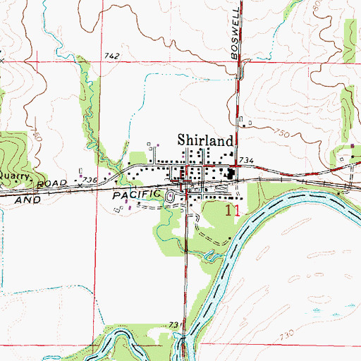 Topographic Map of Winnebago County Fire Protection District 1 Station 2, IL