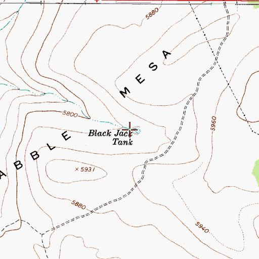 Topographic Map of Black Jack Tank, AZ