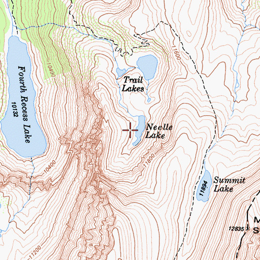 Topographic Map of Neelle Lake, CA