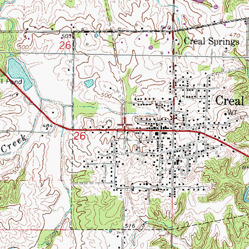 Topographic Map of Williamson County Fire Protection District Station 7, IL