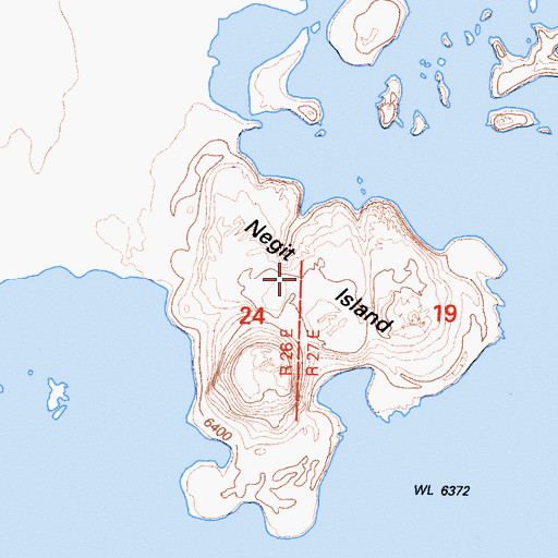 Topographic Map of Negit Island, CA