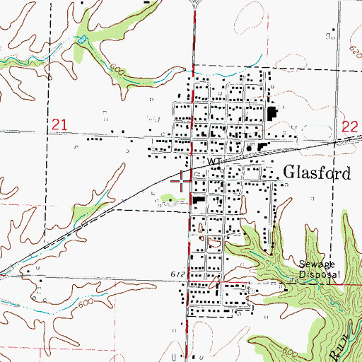 Topographic Map of Timber Hollis Fire Protection District, IL