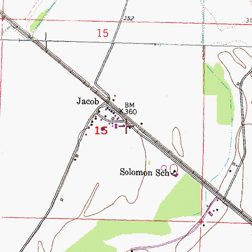 Topographic Map of Fountain Bluff Fire Protection Association, IL