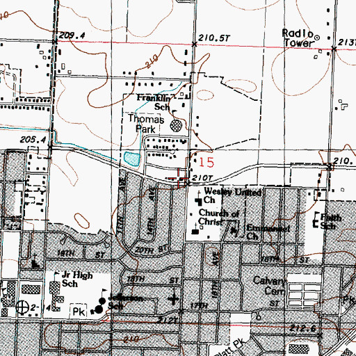 Topographic Map of Sterling Fire Station 1, IL