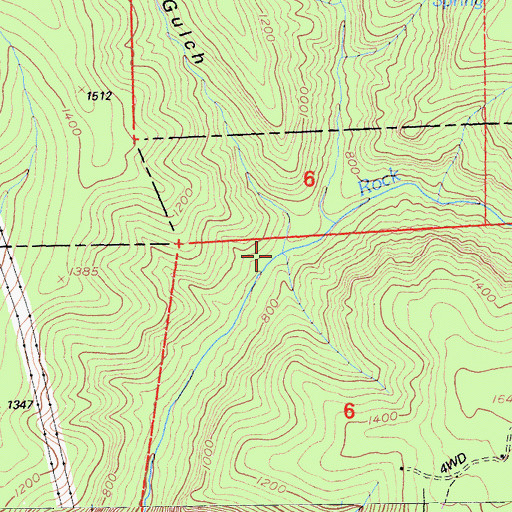 Topographic Map of Negro Gulch, CA