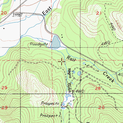 Topographic Map of Negro Gulch, CA