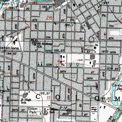 Topographic Map of Rock Falls Fire Department, IL