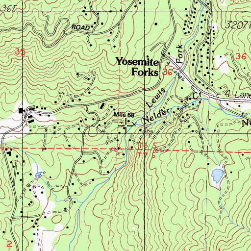 Topographic Map of Nelder Creek, CA