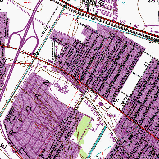 Topographic Map of East Saint Louis Fire Department - Engine Company 426, IL