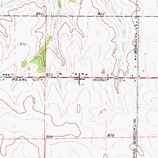Topographic Map of Freeport Rural Fire Protection District Station 2 Headquarters, IL