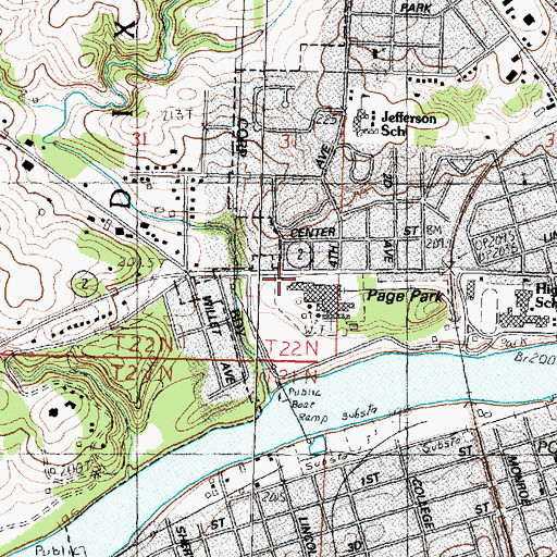 Topographic Map of Dixon Rural Fire Protection District Station 1, IL