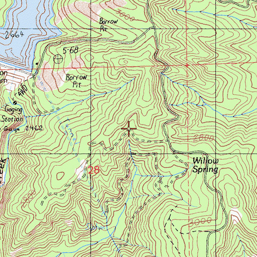 Topographic Map of Nelson Flat Trail, CA