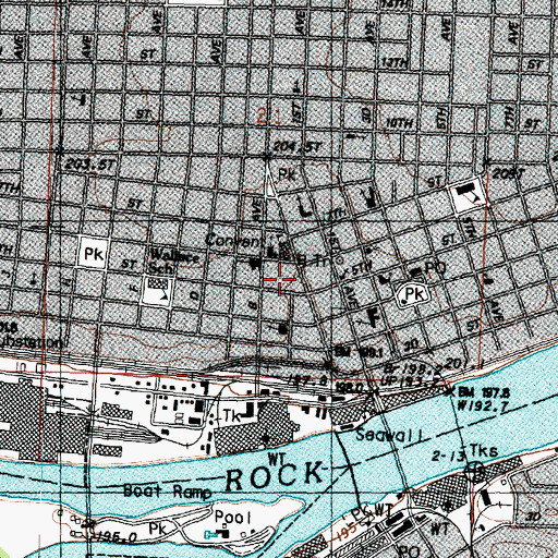 Topographic Map of Sterling Fire Department, IL