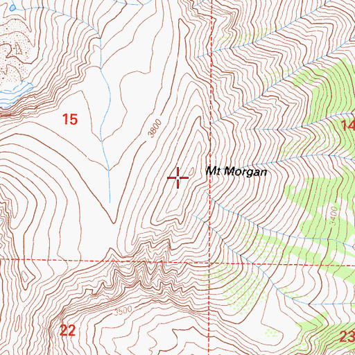 Topographic Map of Nevahbe Ridge, CA