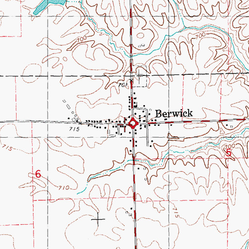 Topographic Map of Abingdon Fire Protection District Station 2, IL