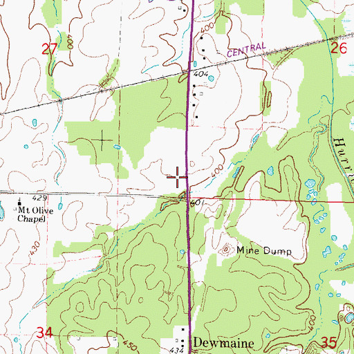 Topographic Map of Williamson County Fire Protection District Station 2, IL