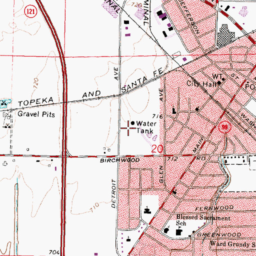 Topographic Map of Morton Fire Department Station 2, IL