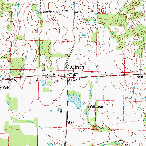 Topographic Map of Williamson County Fire Protection District Station 4, IL