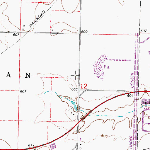 Topographic Map of Springfield Fire Department Station 12, IL