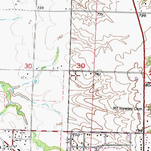 Topographic Map of Peoria Fire Department Station 20, IL