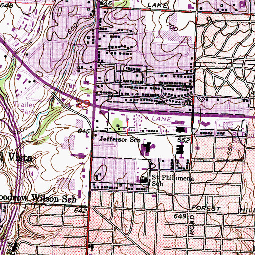 Topographic Map of Peoria Fire Department Station 11, IL