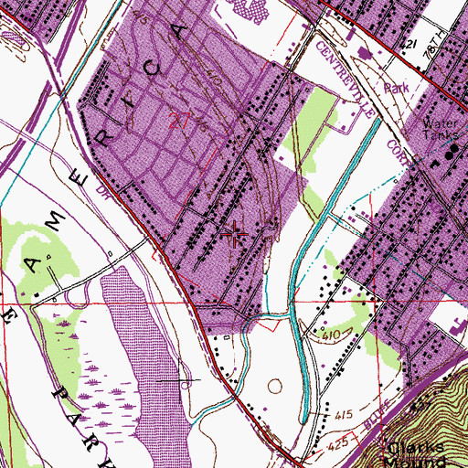 Topographic Map of Midway Volunteer Fire Department, IL