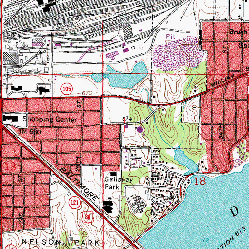 Topographic Map of Decatur Fire Department Station 2, IL