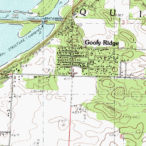 Topographic Map of Ridge - Lake Fire Protection District, IL