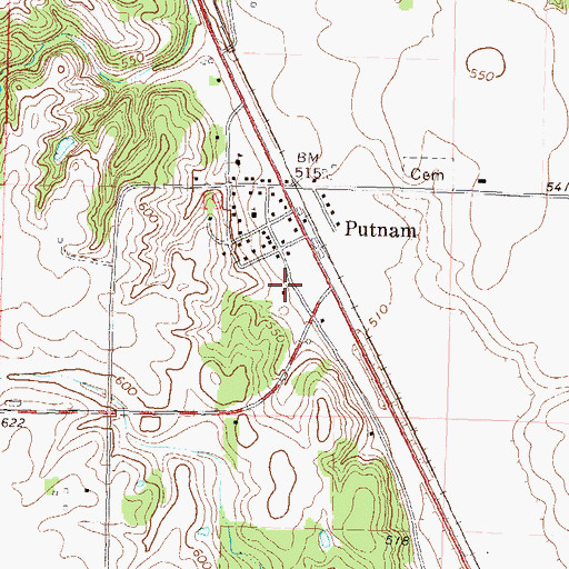 Topographic Map of Henry Fire Protection District Station 3, IL