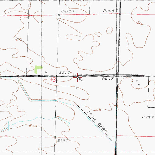 Topographic Map of Henry Fire Protection District Station 2, IL