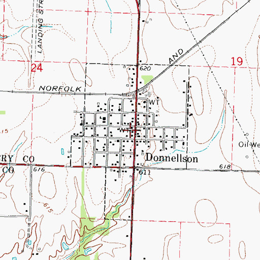 Topographic Map of Shoal Creek Fire Protection District Station 3, IL