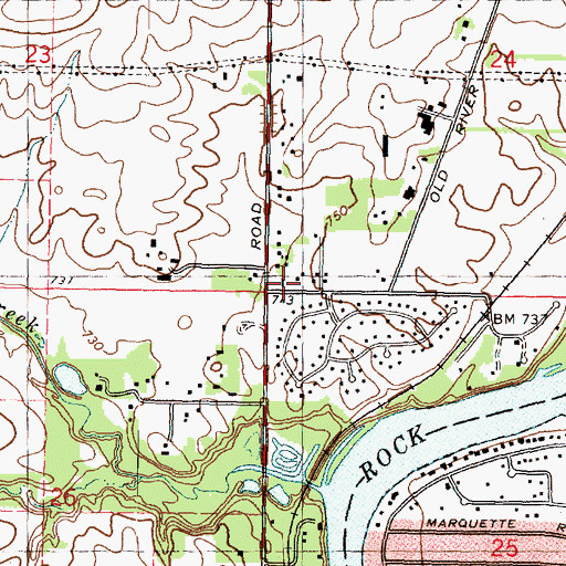 Topographic Map of Northwest Fire Protection District, IL