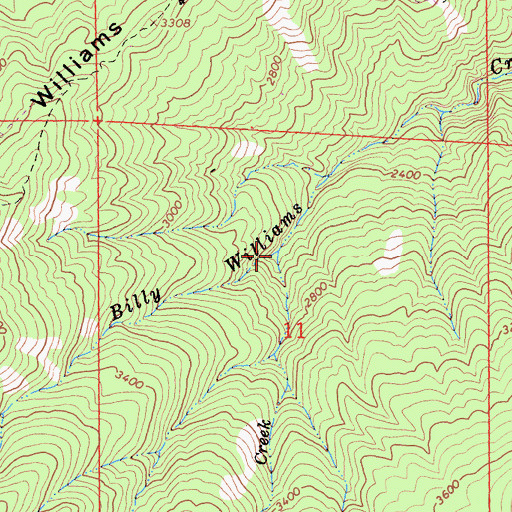Topographic Map of Newhouse Creek, CA