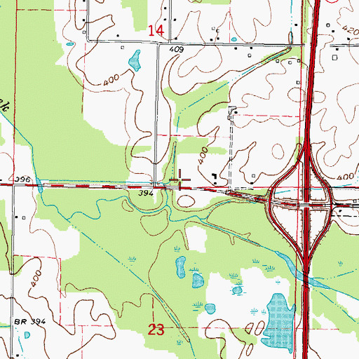 Topographic Map of Williamson County Fire Protection District Station 5, IL