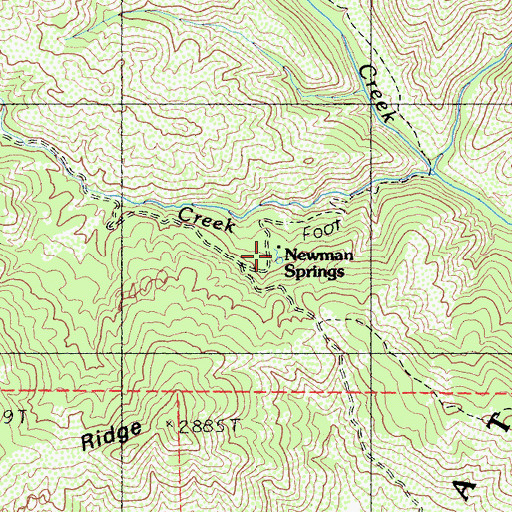 Topographic Map of Newman Springs, CA