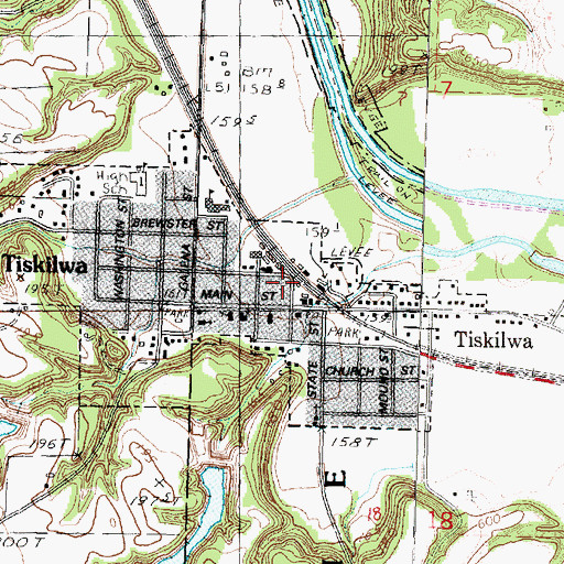 Topographic Map of Tiskilwa Fire Protection District Station 1 and Ambulance Service, IL
